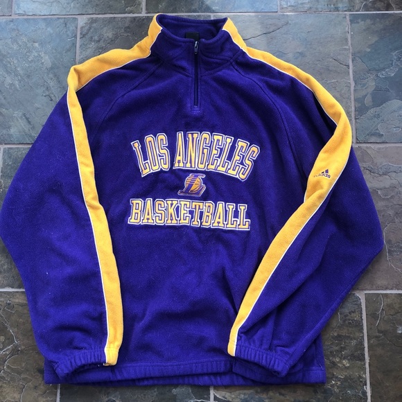 adidas Tops - Lakers Basketball Fleece Zip Up